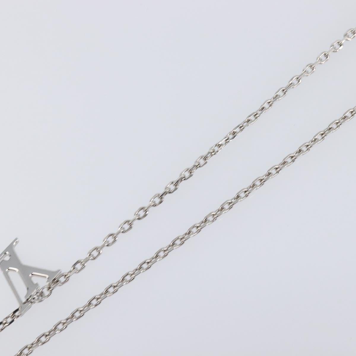 LOUIS VUITTON LV Plane Necklace Metal Silver Tone MP3157 LV Auth 203697V