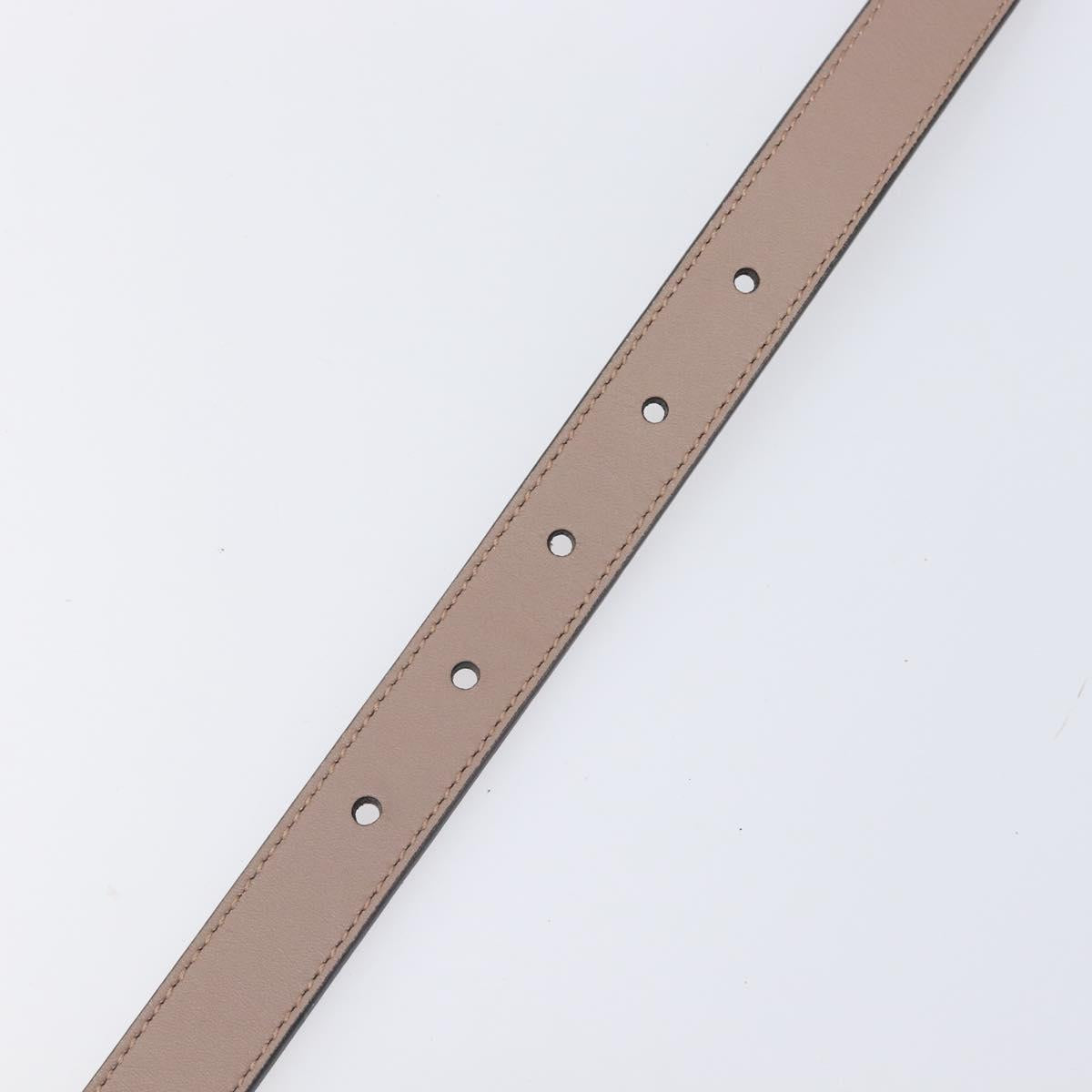 GUCCI GG Marmont Belt Leather 32.3"" Beige Gold 409417 Auth 203698V