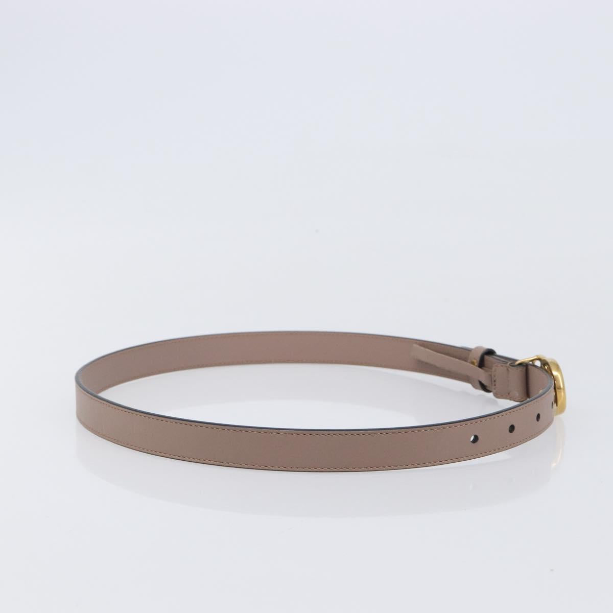 GUCCI GG Marmont Belt Leather 32.3"" Beige Gold 409417 Auth 203698V