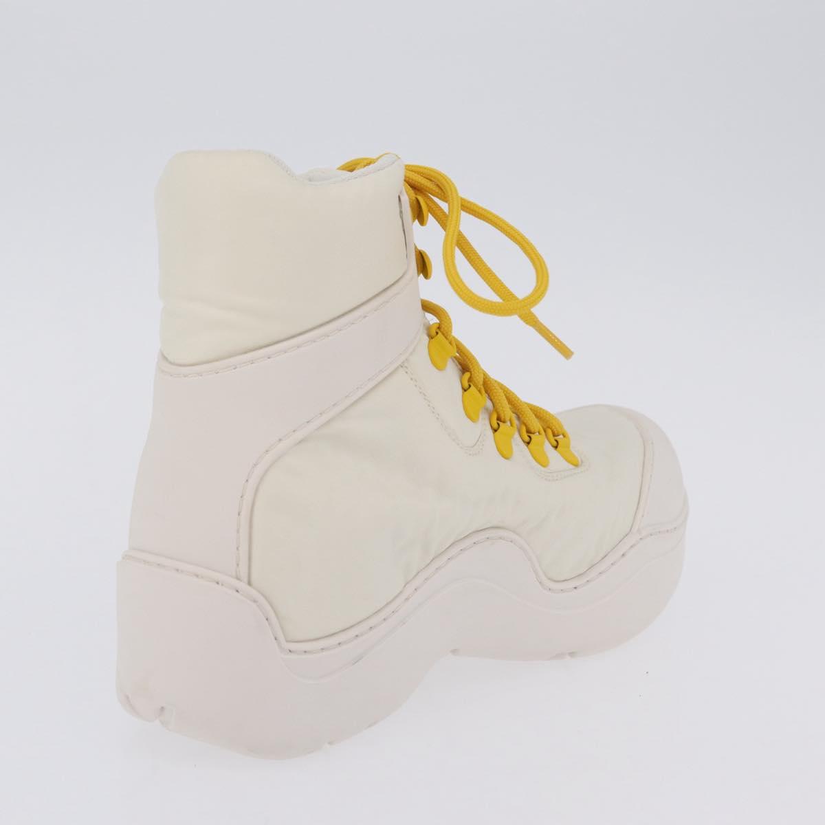 BOTTEGA VENETA Paddle Bomber Boule Shoes Nylon 36 Ivory Auth 203702M