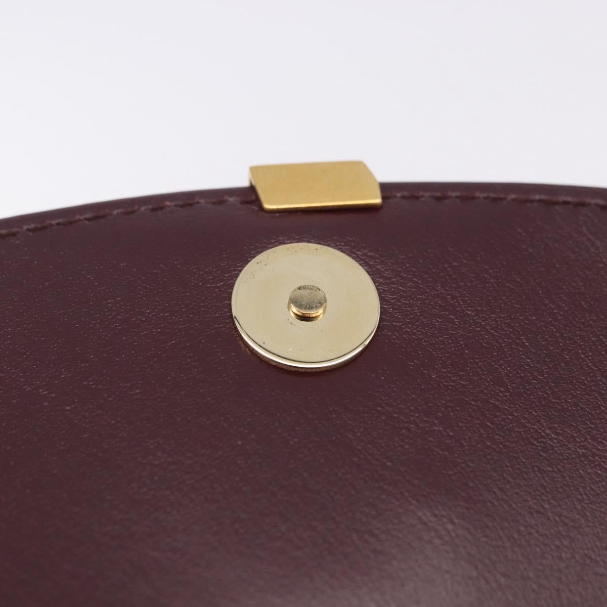 SAINT LAURENT Voltaire Shoulder Bag Patent Leather Bordeaux Gold Auth 203703SAV