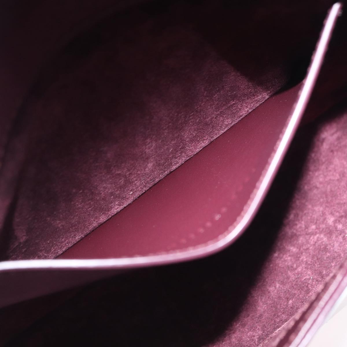 SAINT LAURENT Voltaire Shoulder Bag Patent Leather Bordeaux Gold Auth 203703SAV
