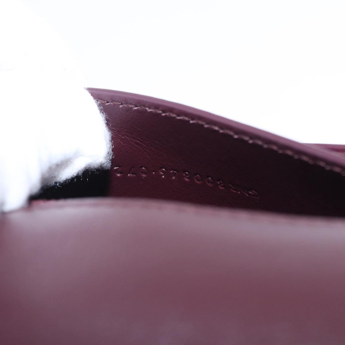 SAINT LAURENT Voltaire Shoulder Bag Patent Leather Bordeaux Gold Auth 203703SAV