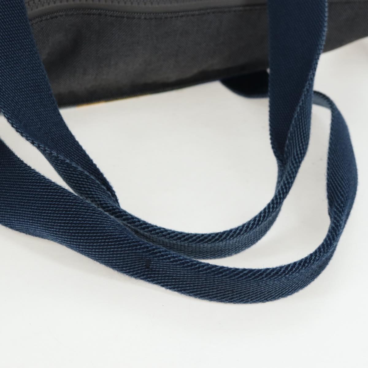 LOEWE Tote Bag Wool 2way Blue Silver Auth 203705M
