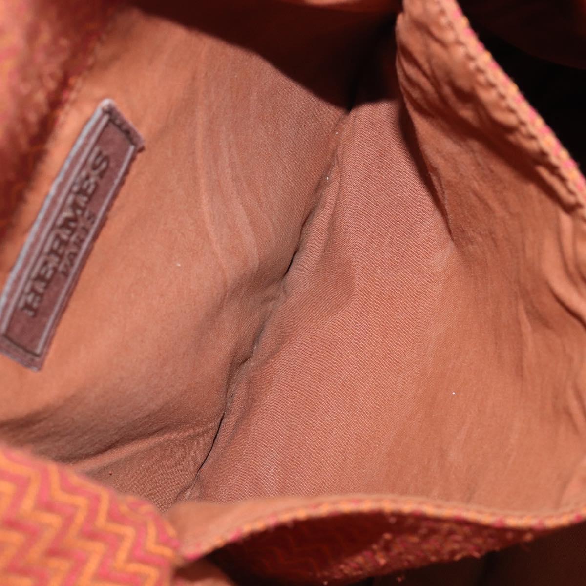 HERMES Sac Depansage Shoulder Bag Jacquard Orange Auth 203706A