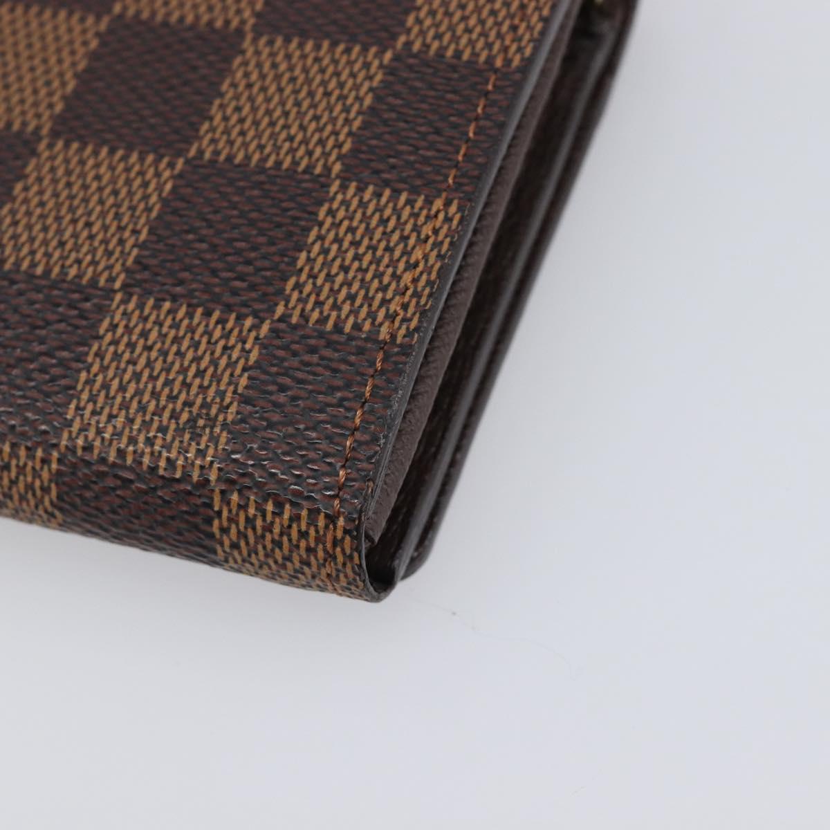 LOUIS VUITTON Porte Monnaie Billets Tresor Wallet N61730 LV Auth 203710V