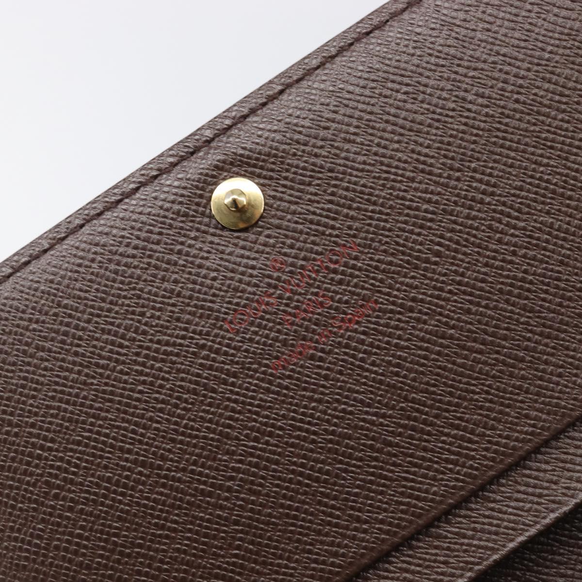 LOUIS VUITTON Porte Monnaie Billets Tresor Wallet N61730 LV Auth 203710V