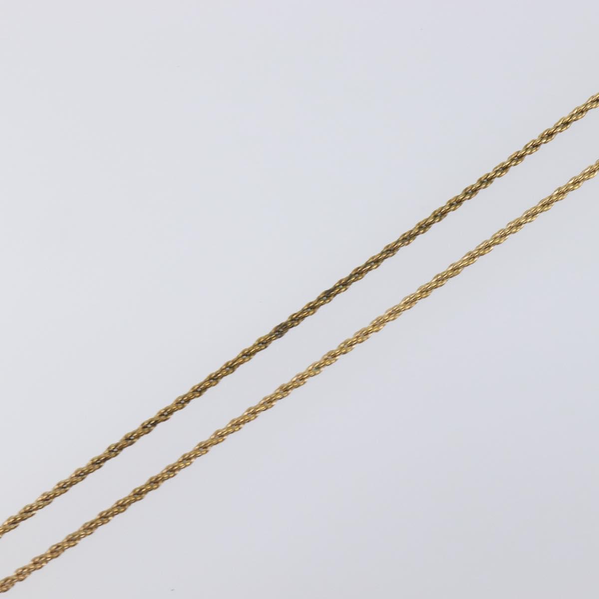 Christian Dior Necklace Metal Gold Tone Auth 203713
