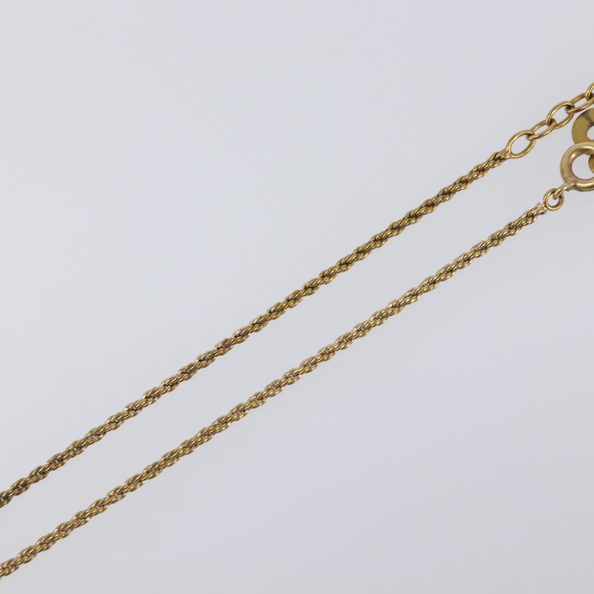 Christian Dior Necklace Metal Gold Tone Auth 203713
