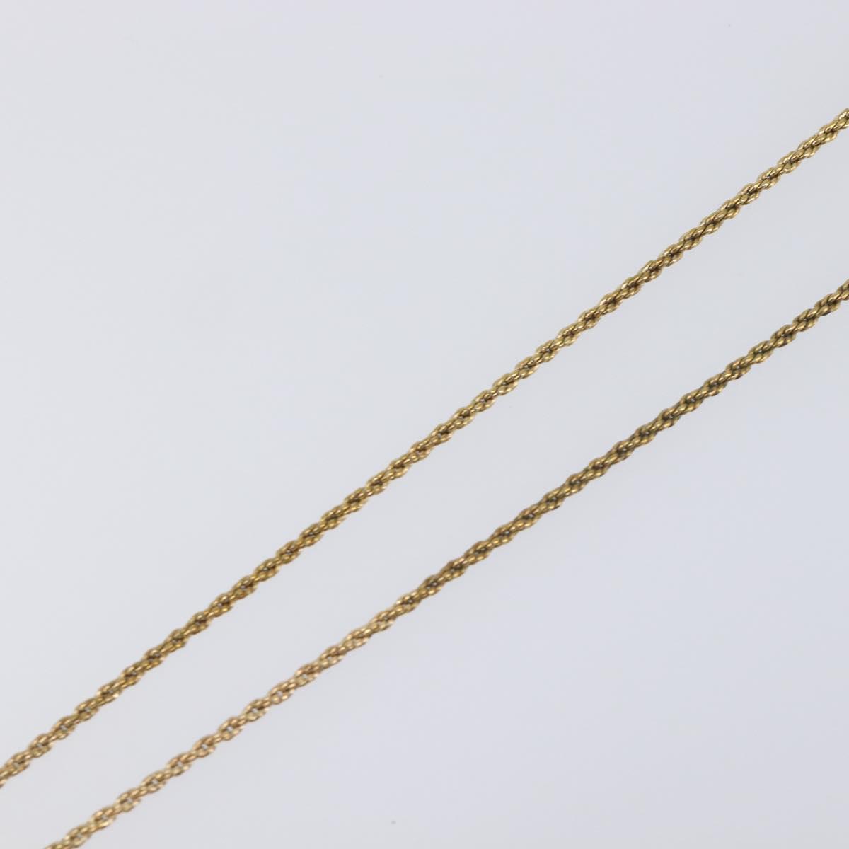 Christian Dior Necklace Metal Gold Tone Auth 203713