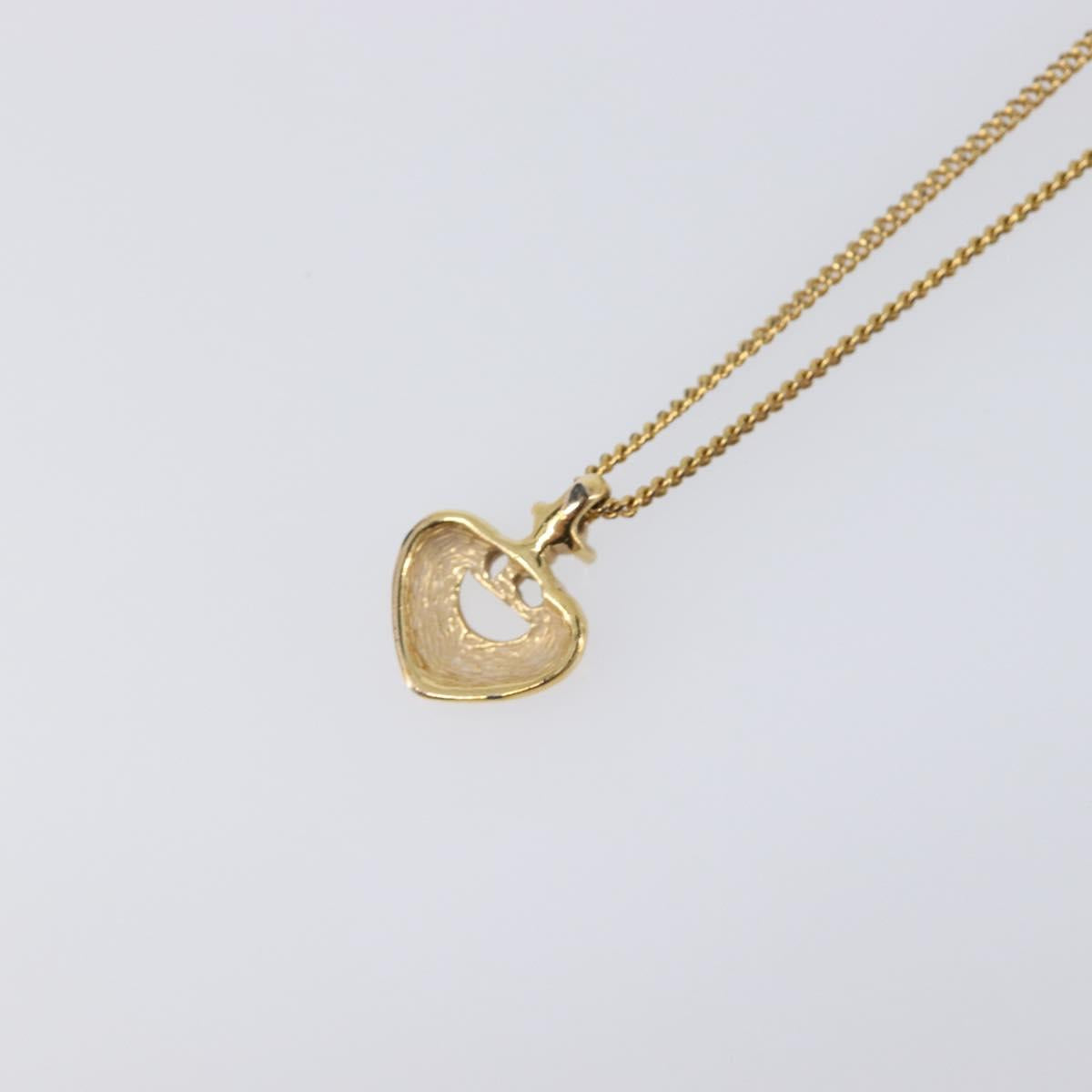 Christian Dior Necklace Metal Gold Tone Auth 203714