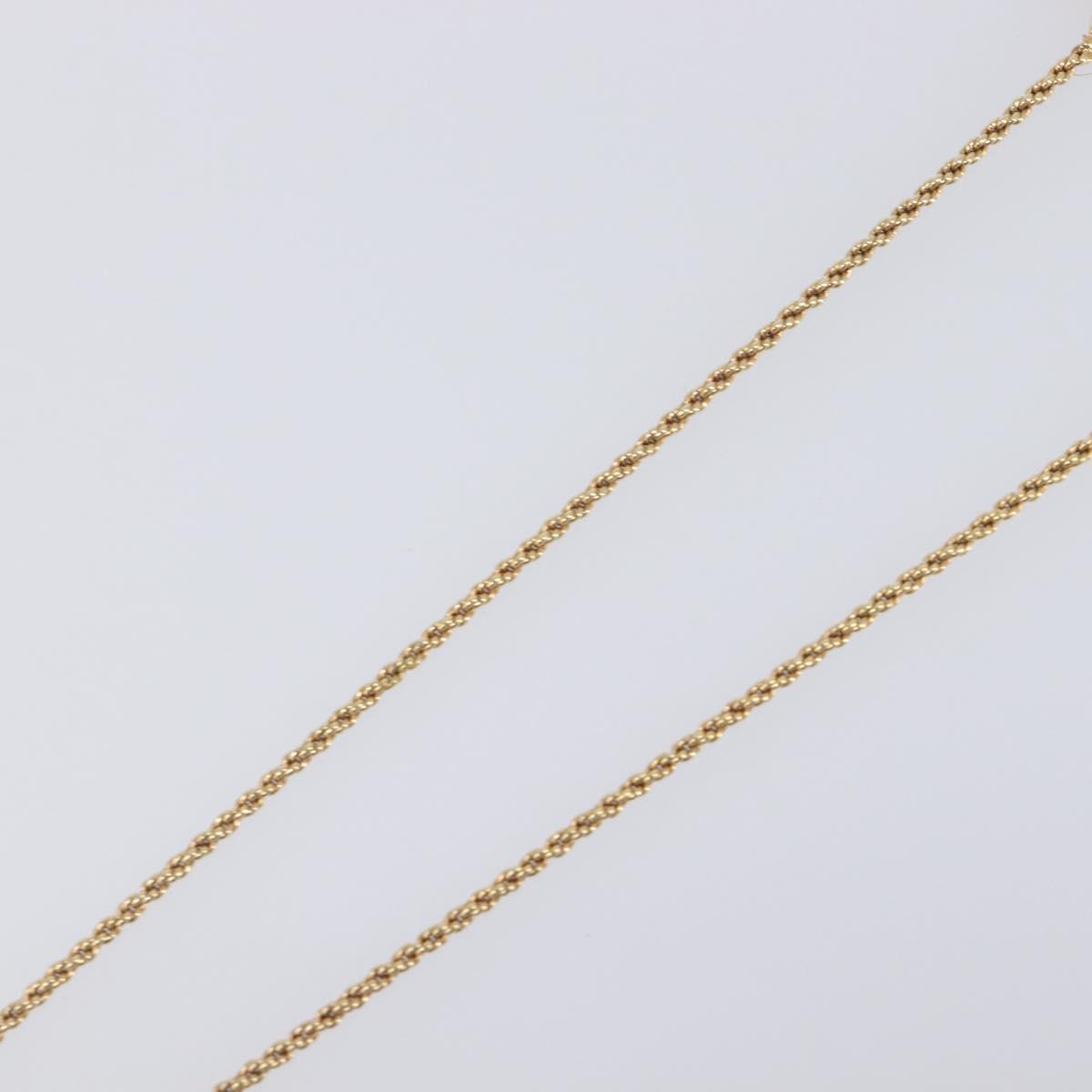 Christian Dior Necklace Metal Gold Tone Auth 203715
