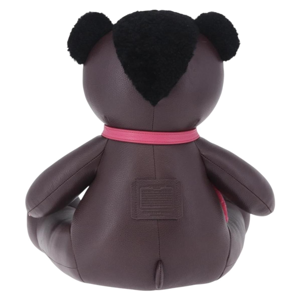 Coach Stuffed Leather Bordeaux Auth 203716