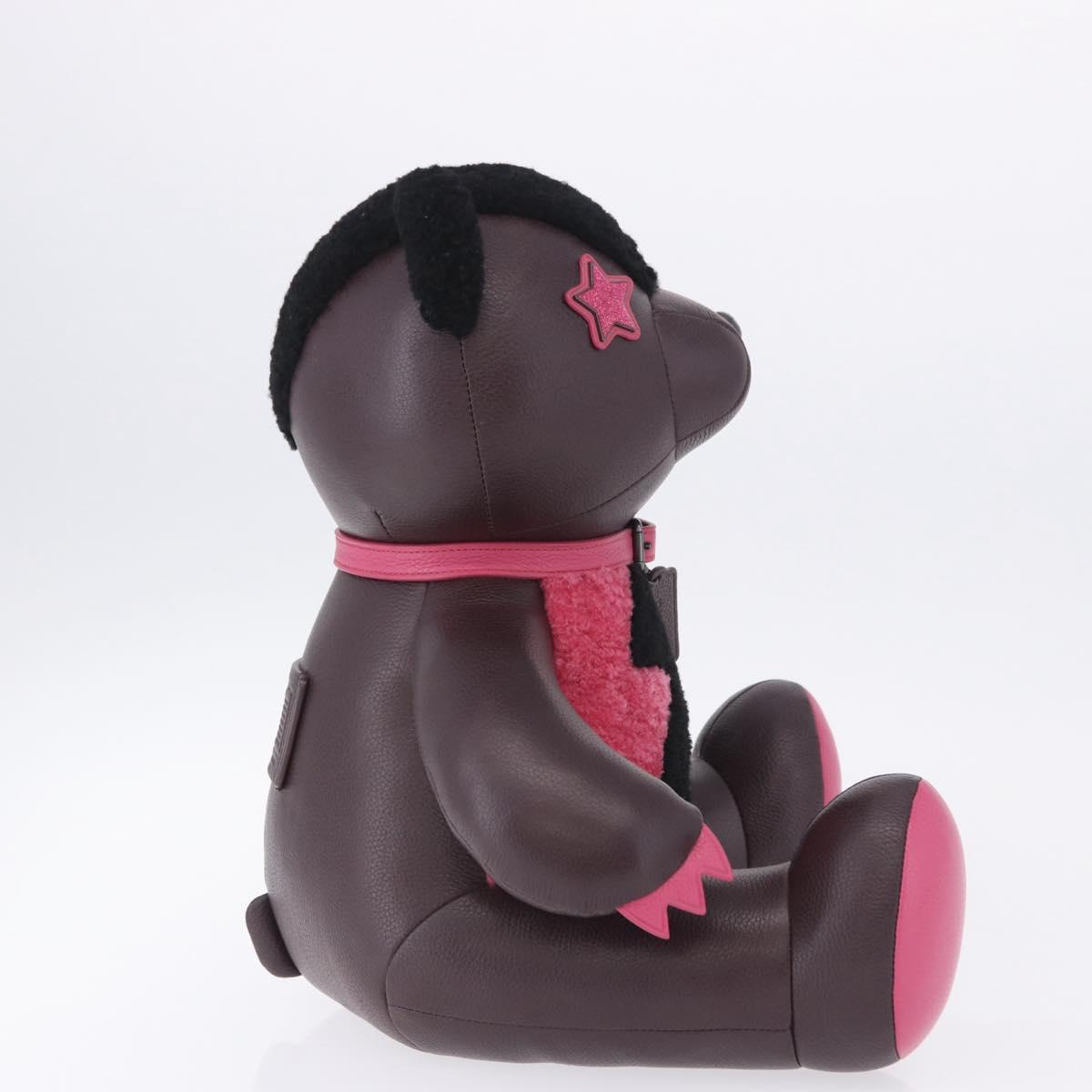 Coach Stuffed Leather Bordeaux Auth 203716