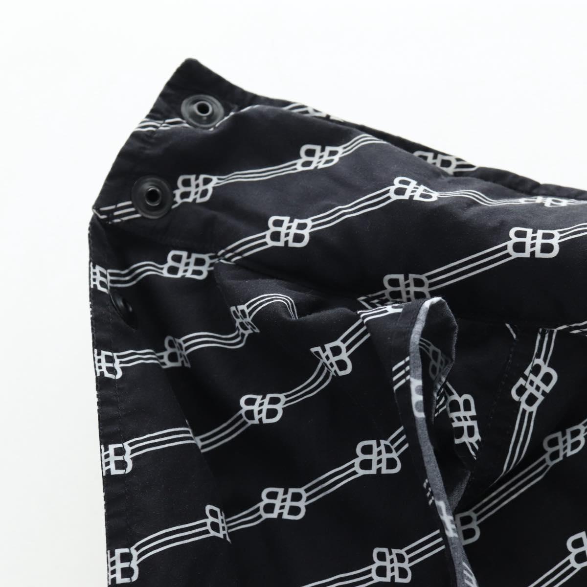 BALENCIAGA Short Sleeve Shirt Cotton 39 Black Auth 203728M