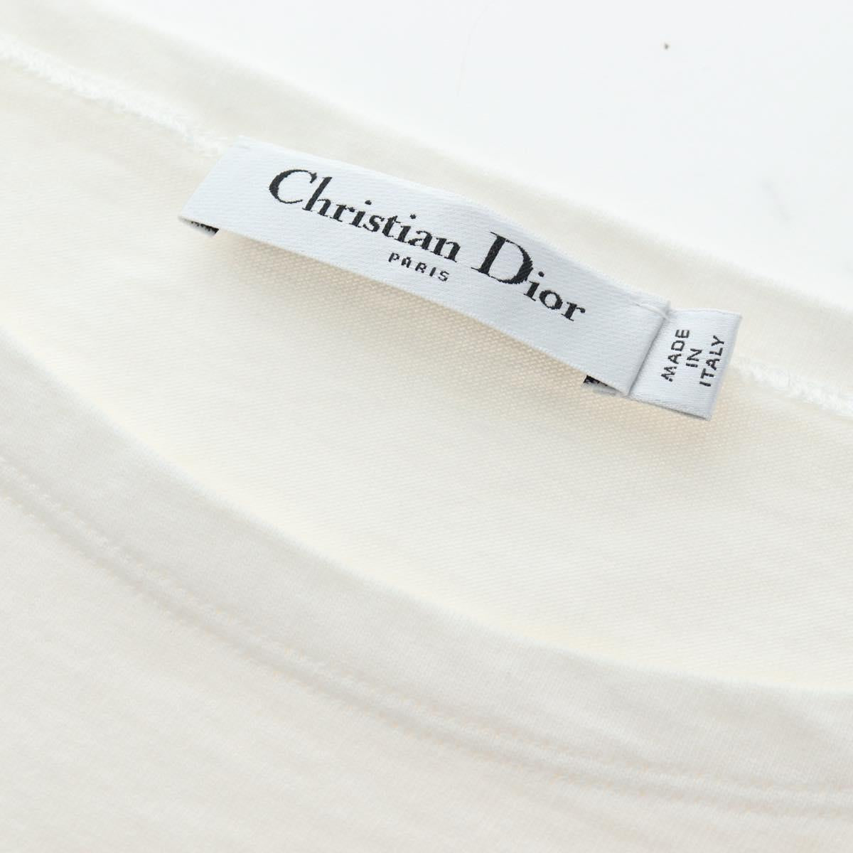 Christian Dior Short Sleeved T Shirt Cotton XS White Auth 203729M