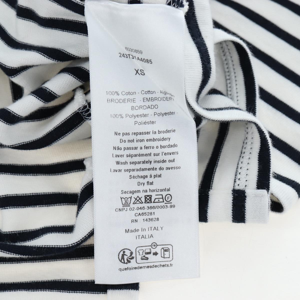 Christian Dior Short Sleeved T Shirt Cotton XS White Auth 203729M