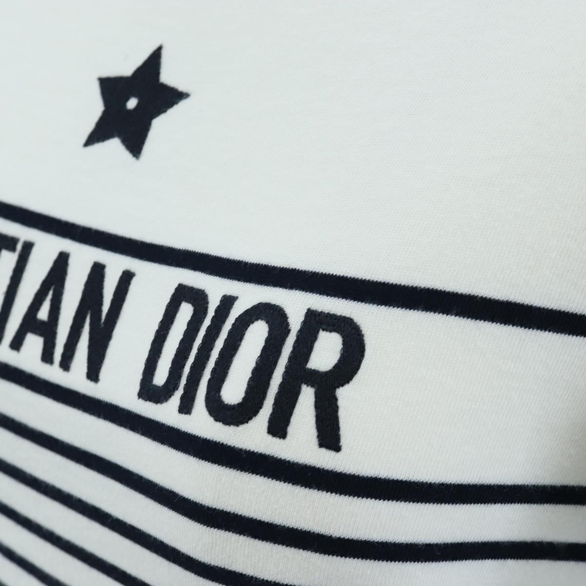 Christian Dior Short Sleeved T Shirt Cotton XS White Auth 203729M