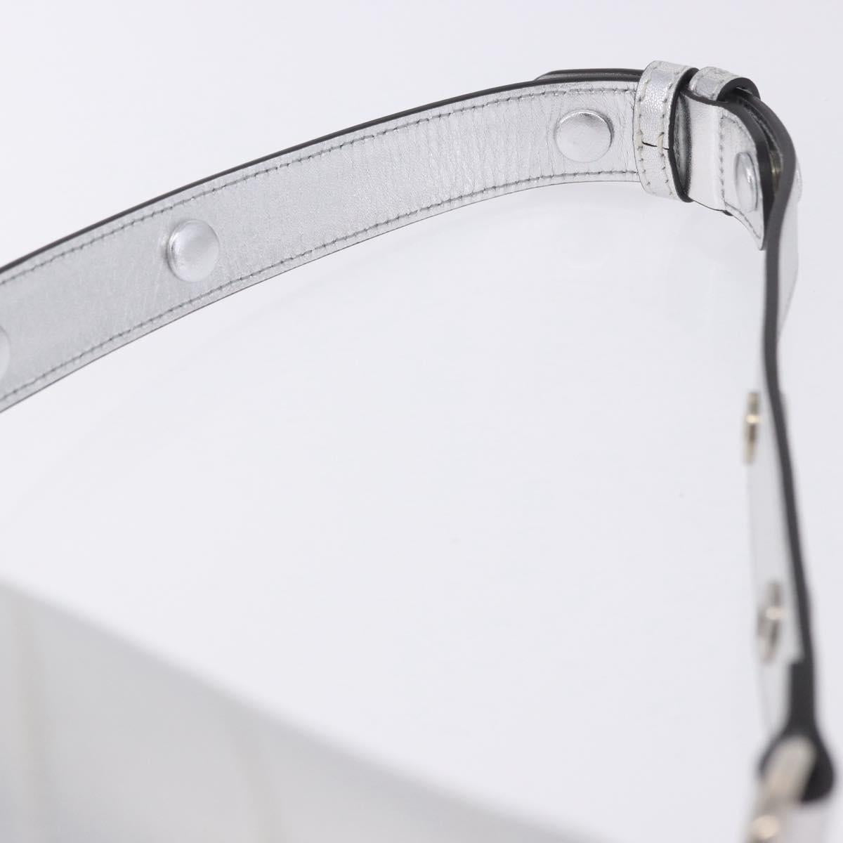 GUCCI Blondy Shoulder Bag Leather Silver 760170 Auth 203732M