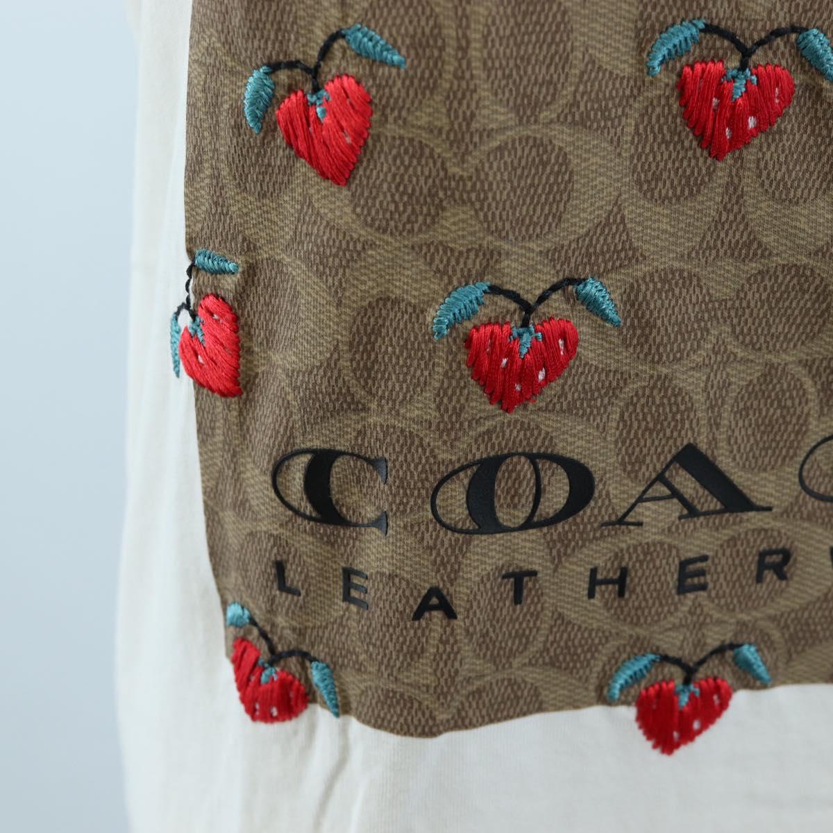 Coach Signature Short-sleeved T-shirt Cotton XS White Auth 203737M