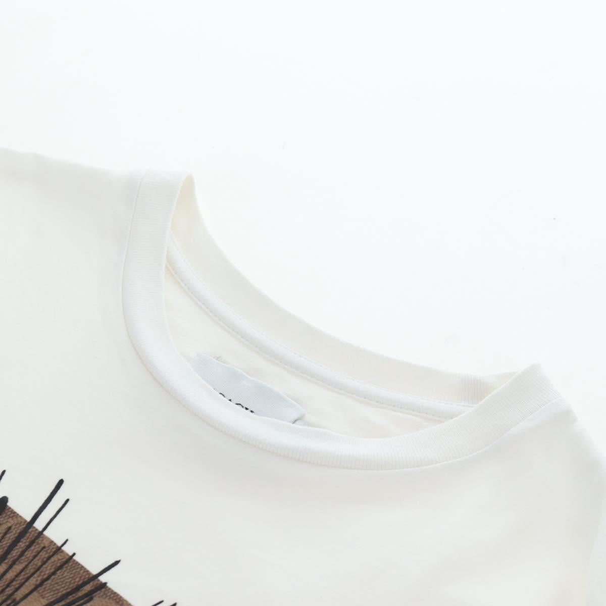 Coach Signature Short-sleeved T-shirt Cotton XS White Auth 203738M