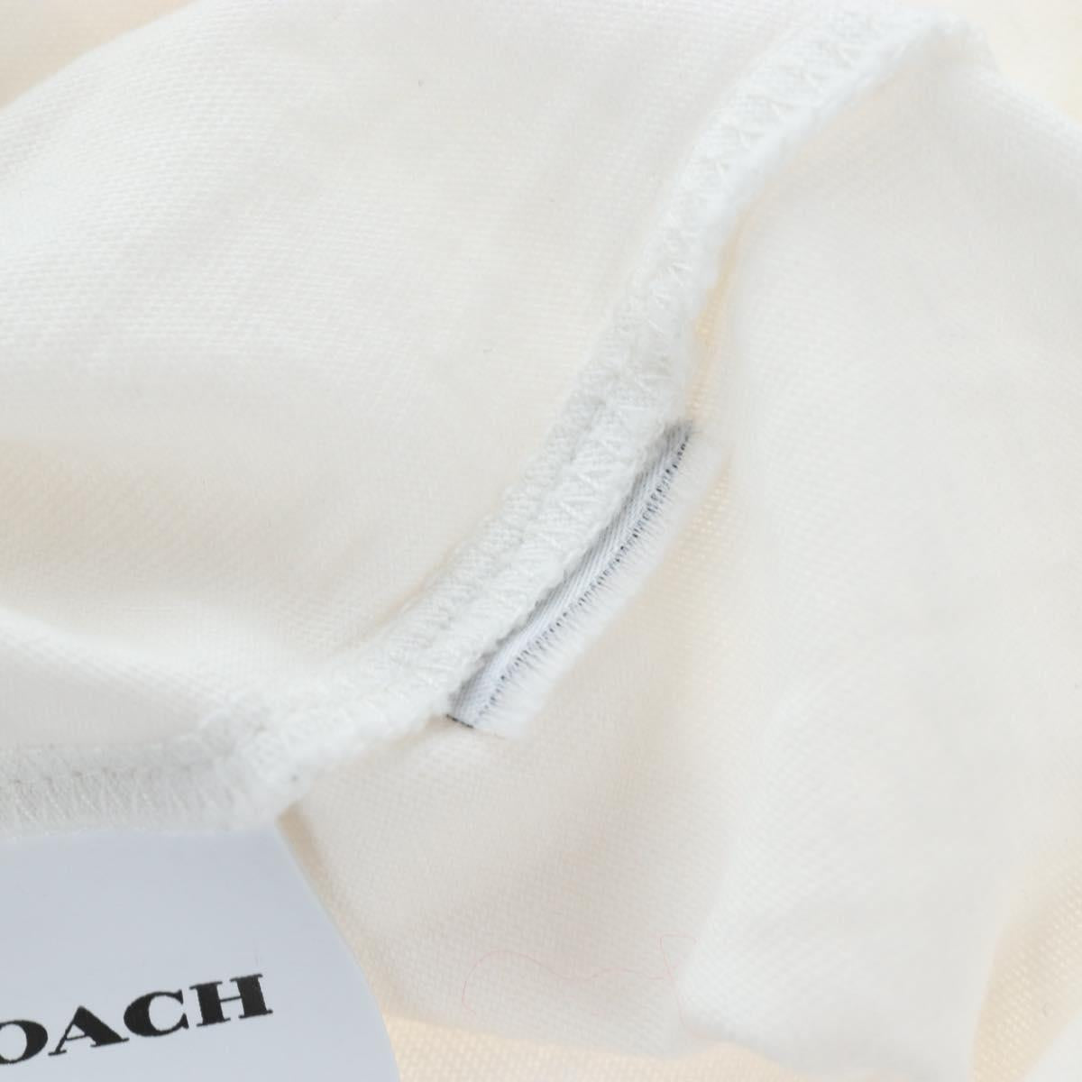 Coach Signature Short-sleeved T-shirt Cotton XS White Auth 203738M