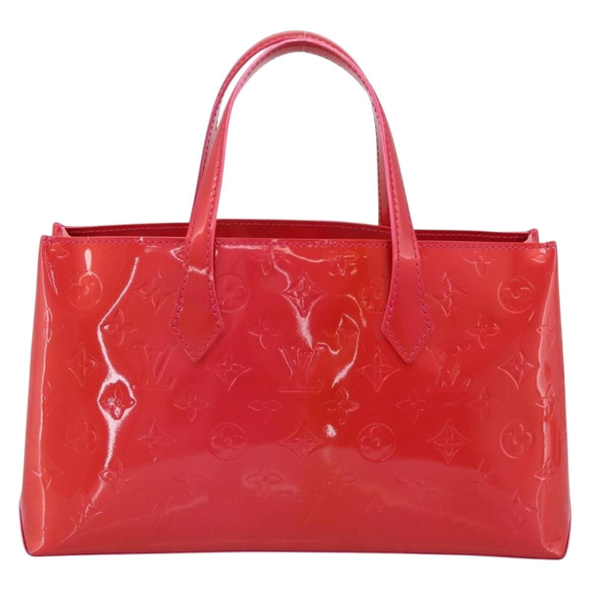 LOUIS VUITTON Monogram Vernis Wilshire PM Bag Rose Pop M93643 LV Auth 203774A