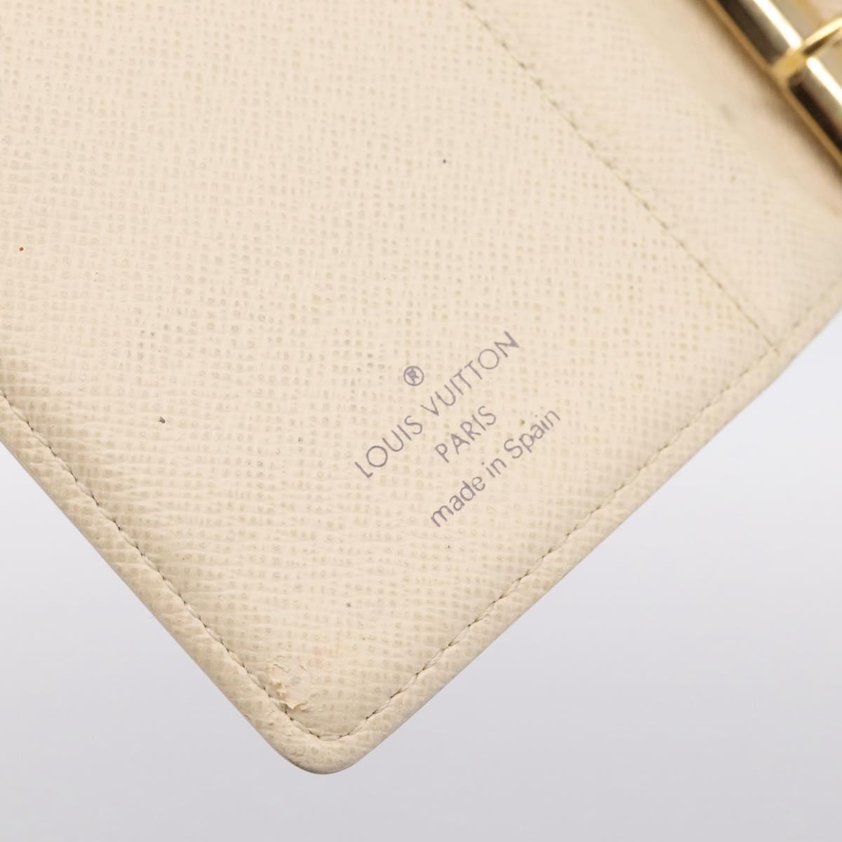 LOUIS VUITTON Damier Azur Agenda PM Day Planner Cover R20706 LV Auth 203784