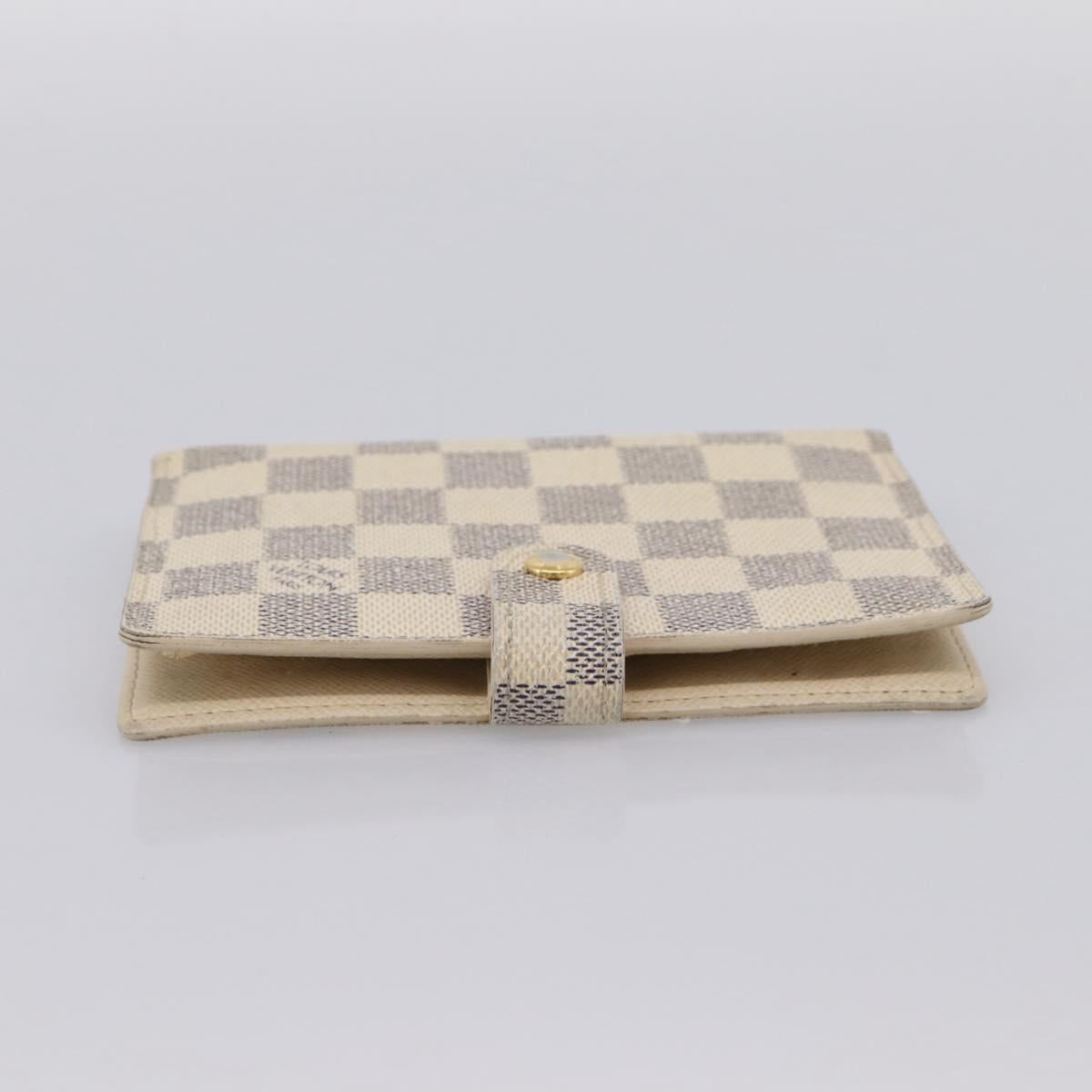 LOUIS VUITTON Damier Azur Agenda PM Day Planner Cover R20706 LV Auth 203784
