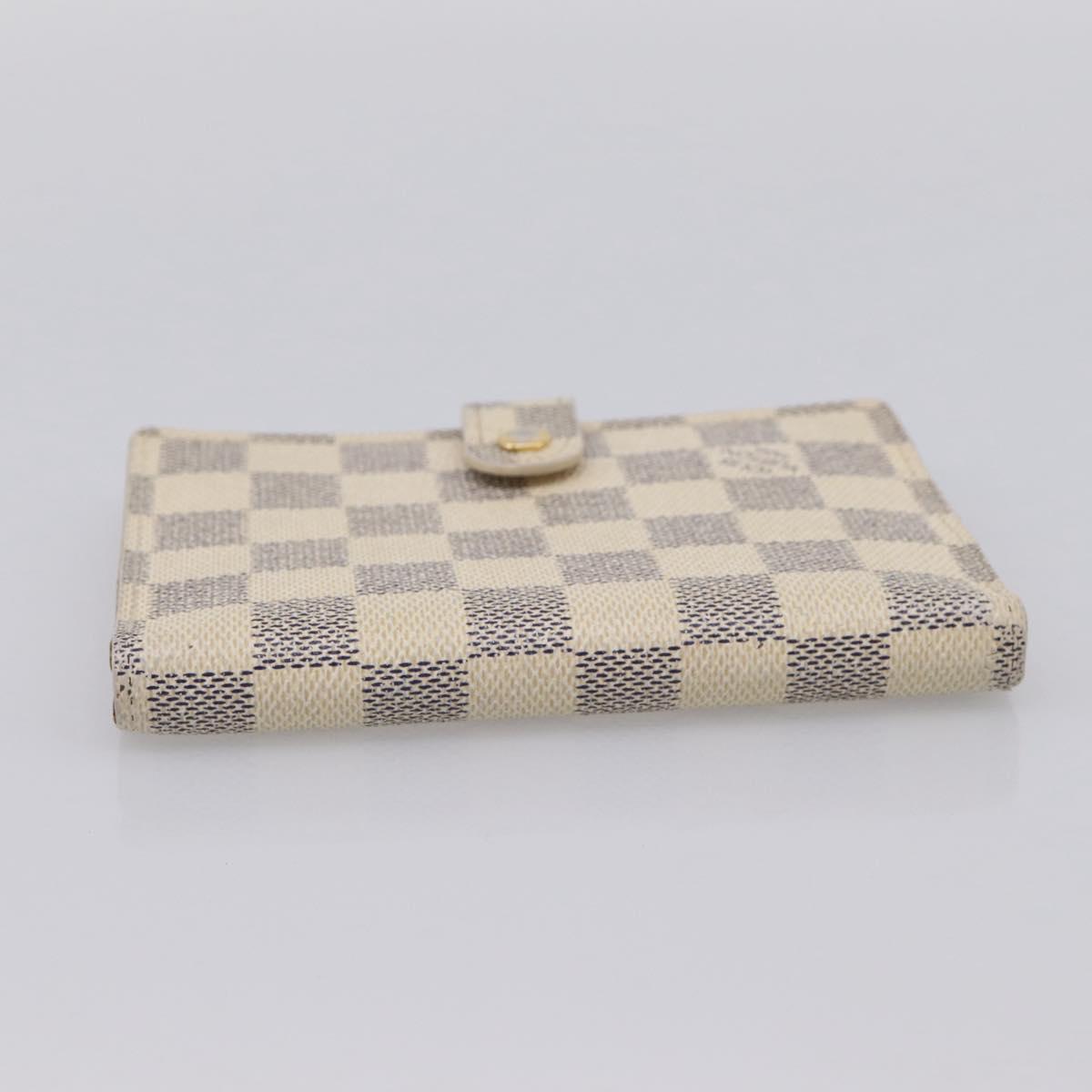 LOUIS VUITTON Damier Azur Agenda PM Day Planner Cover R20706 LV Auth 203784