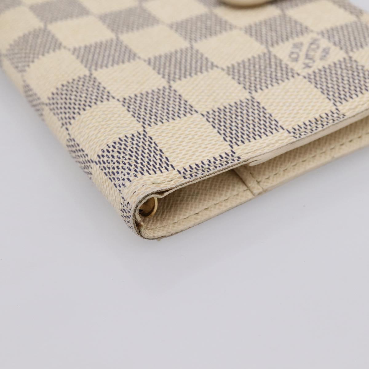 LOUIS VUITTON Damier Azur Agenda PM Day Planner Cover R20706 LV Auth 203784