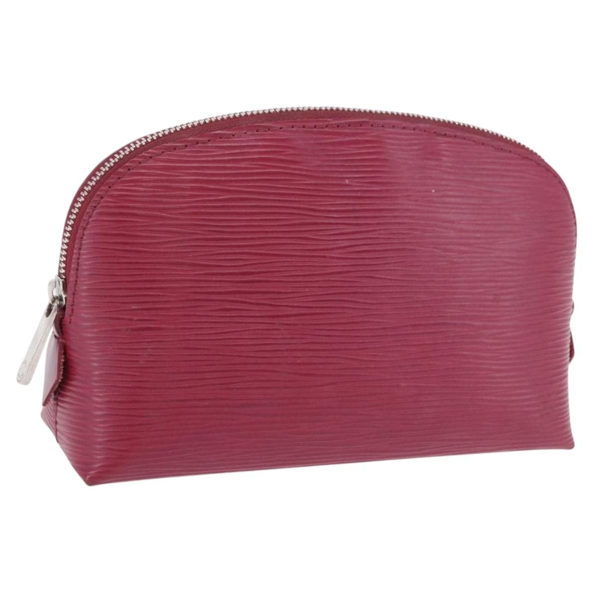LOUIS VUITTON Epi Pochette Cosmetic PM Cosmetic Pouch Fuchsia M40641 Auth 203785