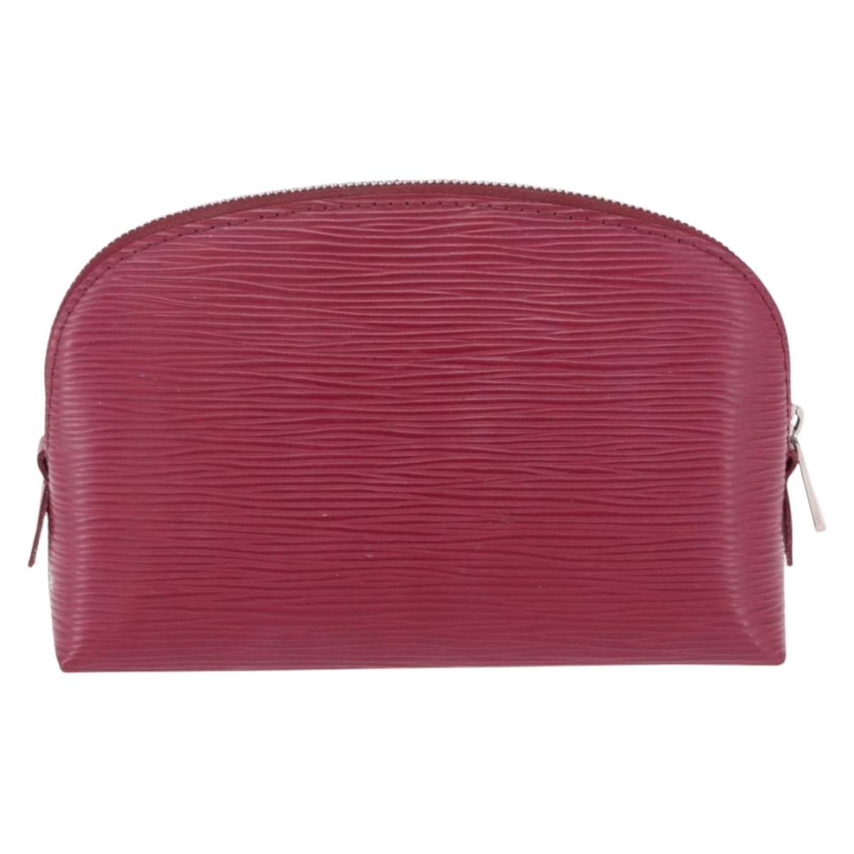 LOUIS VUITTON Epi Pochette Cosmetic PM Cosmetic Pouch Fuchsia M40641 Auth 203785