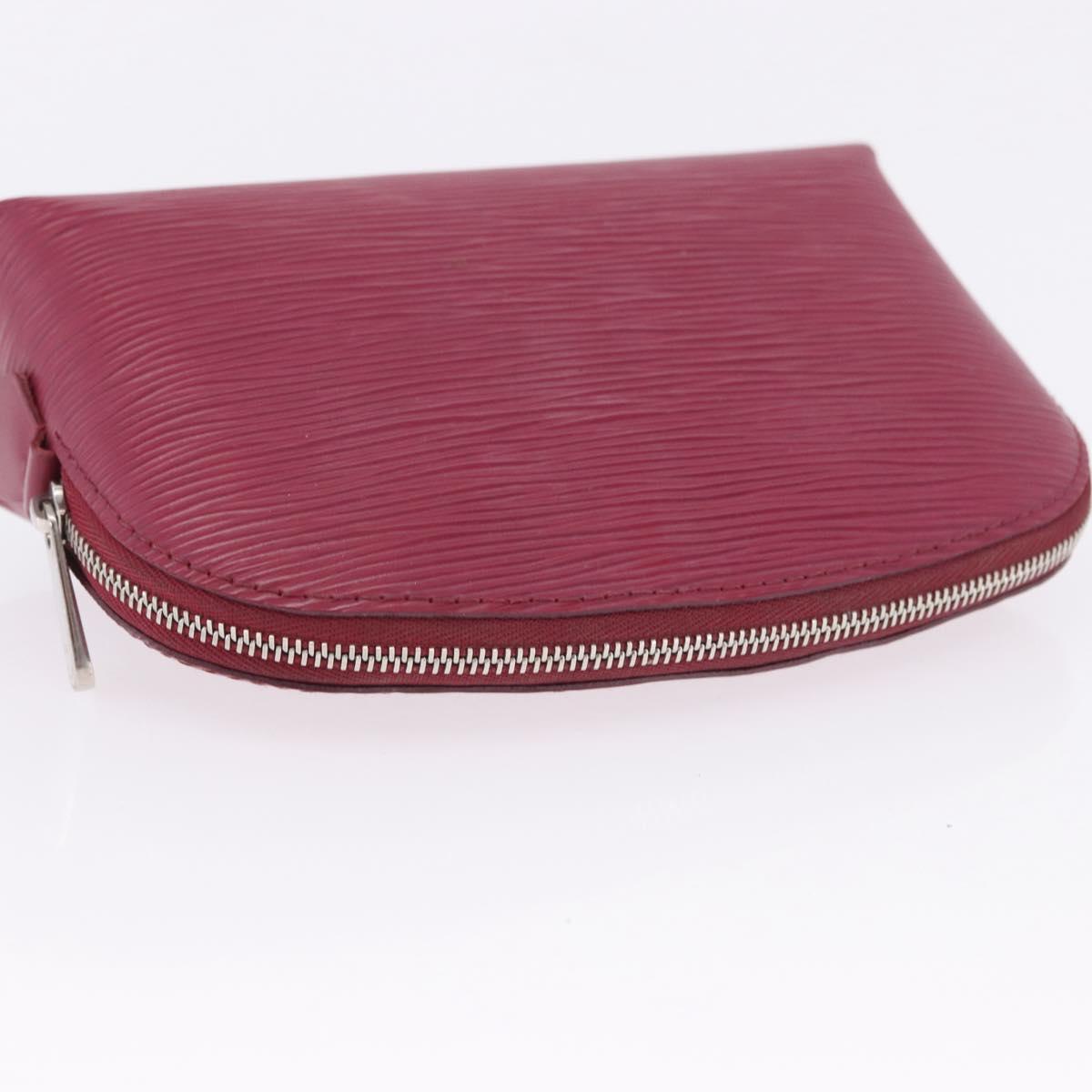 LOUIS VUITTON Epi Pochette Cosmetic PM Cosmetic Pouch Fuchsia M40641 Auth 203785