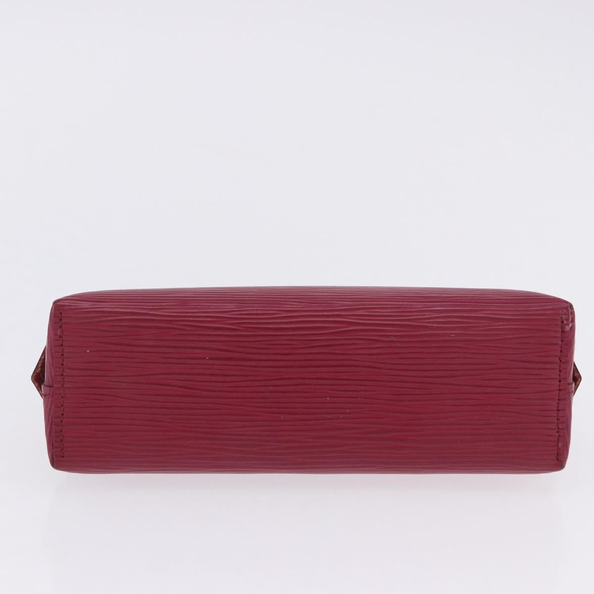 LOUIS VUITTON Epi Pochette Cosmetic PM Cosmetic Pouch Fuchsia M40641 Auth 203785
