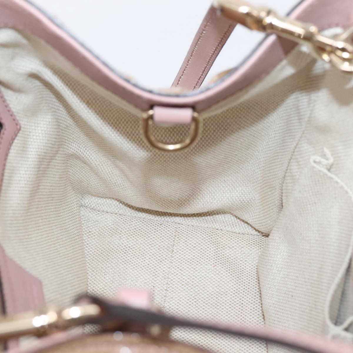 GUCCI Soho Hand Bag Patent leather 2way Beige Gold 336751 Auth 203790