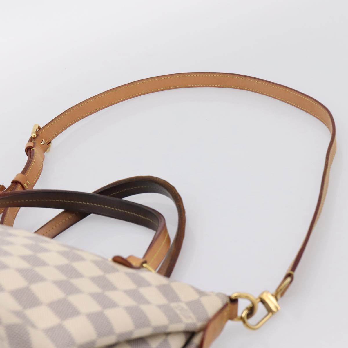 LOUIS VUITTON Damier Azur Lymington Tote Bag 2way N40022 LV Auth 203794