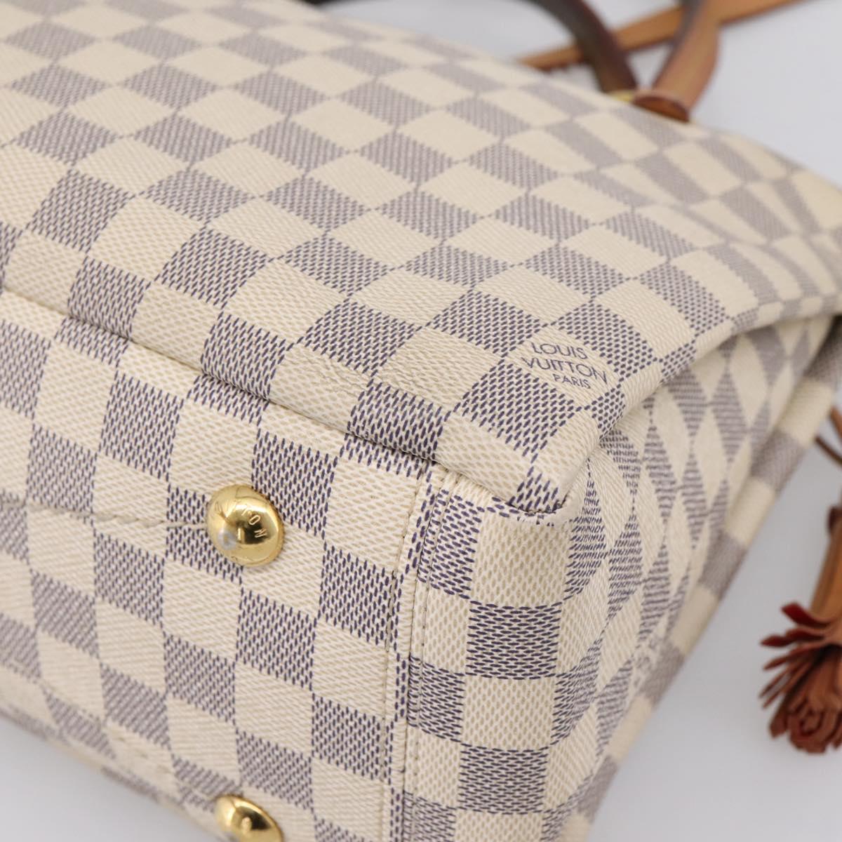LOUIS VUITTON Damier Azur Lymington Tote Bag 2way N40022 LV Auth 203794