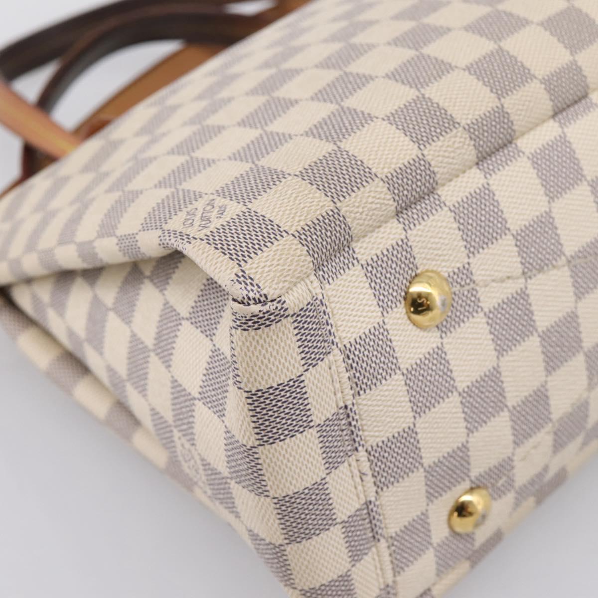 LOUIS VUITTON Damier Azur Lymington Tote Bag 2way N40022 LV Auth 203794