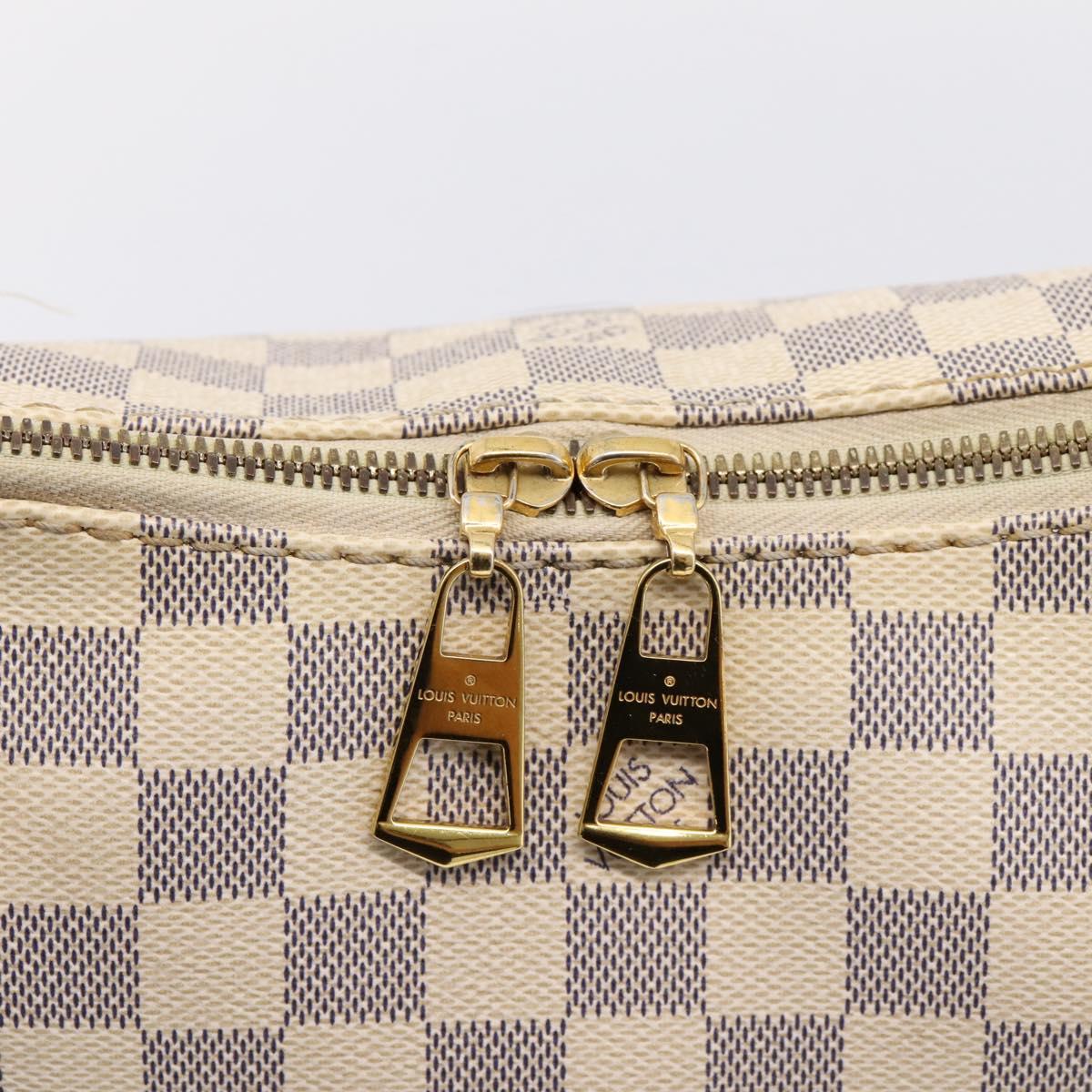 LOUIS VUITTON Damier Azur Lymington Tote Bag 2way N40022 LV Auth 203794