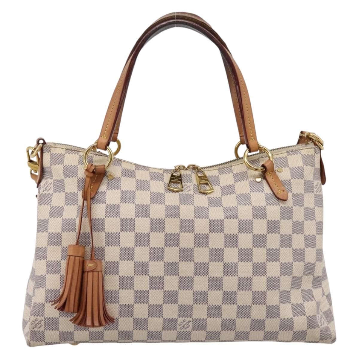 LOUIS VUITTON Damier Azur Lymington Tote Bag 2way N40022 LV Auth 203794