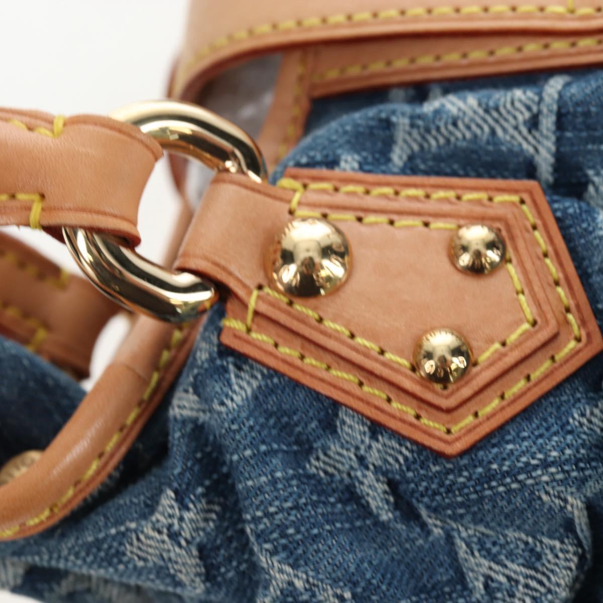 LOUIS VUITTON Monogram Denim Preity Hand Bag Blue M95020 LV Auth 203795SAV