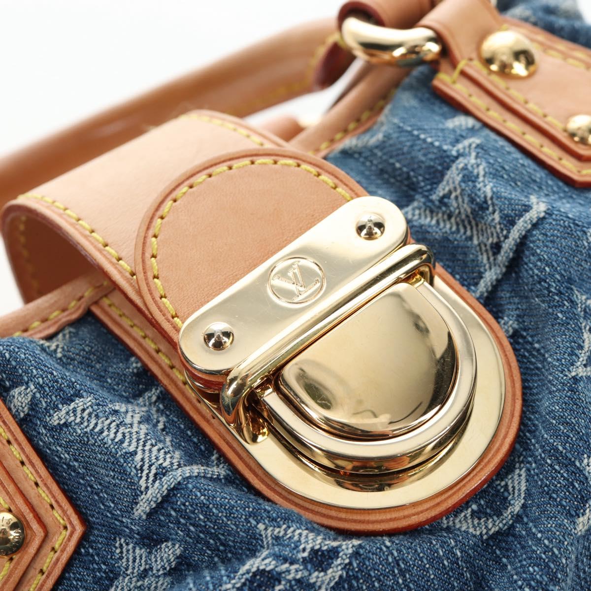 LOUIS VUITTON Monogram Denim Preity Hand Bag Blue M95020 LV Auth 203795SAV
