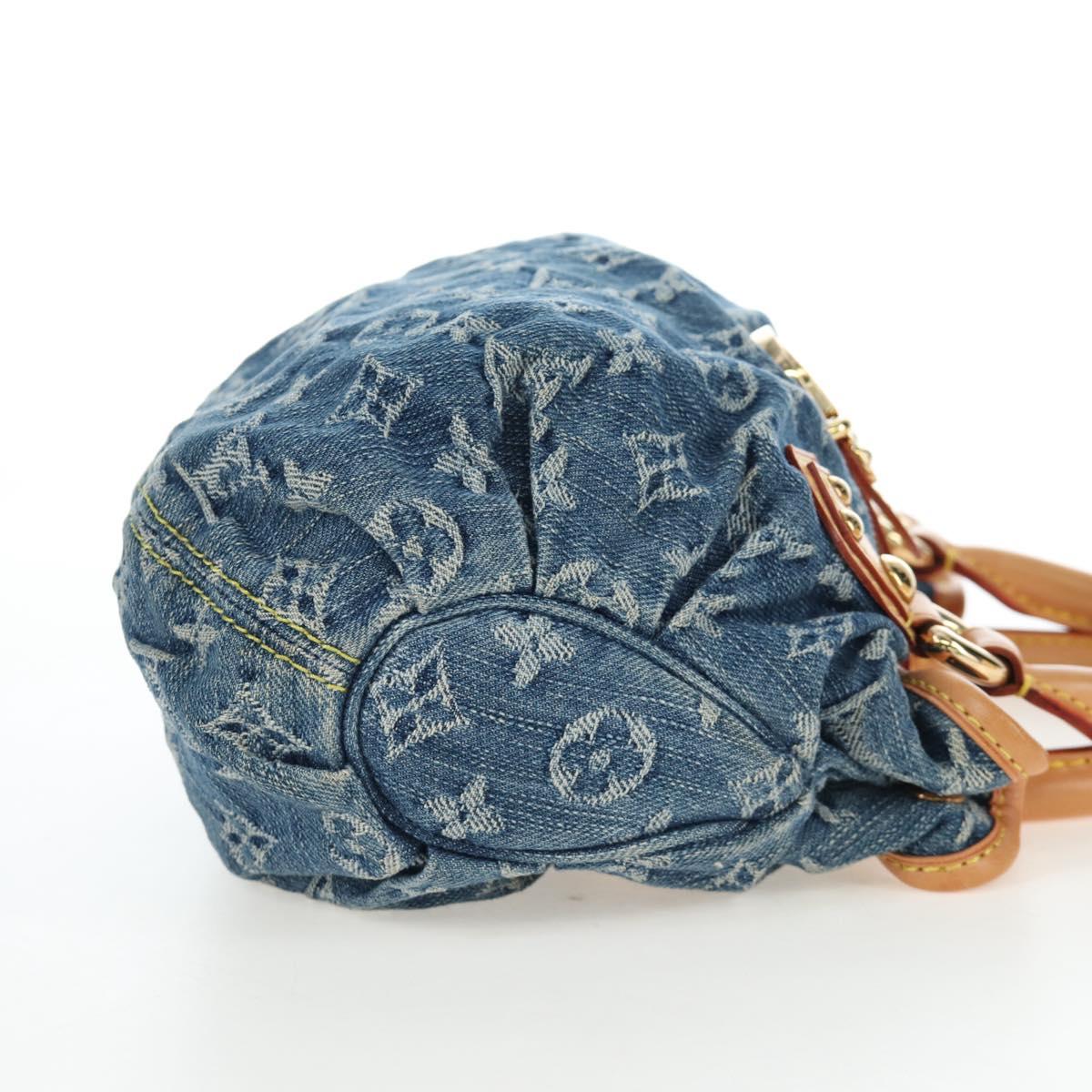 LOUIS VUITTON Monogram Denim Preity Hand Bag Blue M95020 LV Auth 203795SAV