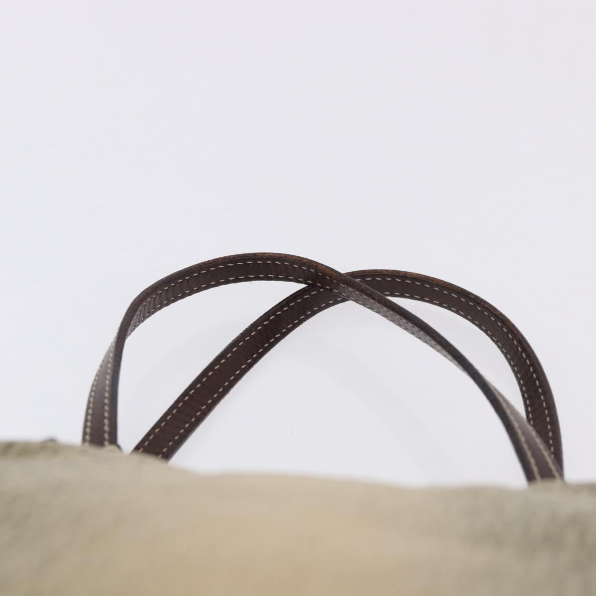 FENDI Zucchino Canvas Tote Bag Beige Auth 203802