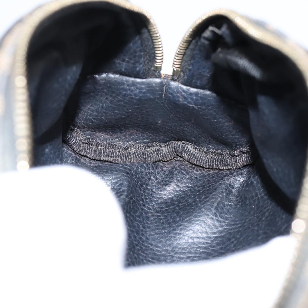 FENDI Zucca Canvas Pouch Brown Black Auth 203810