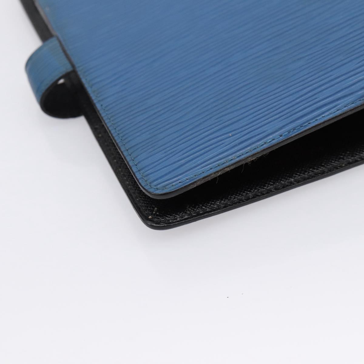 LOUIS VUITTON Epi Agenda MM Day Planner Cover Blue R20055 LV Auth 203811