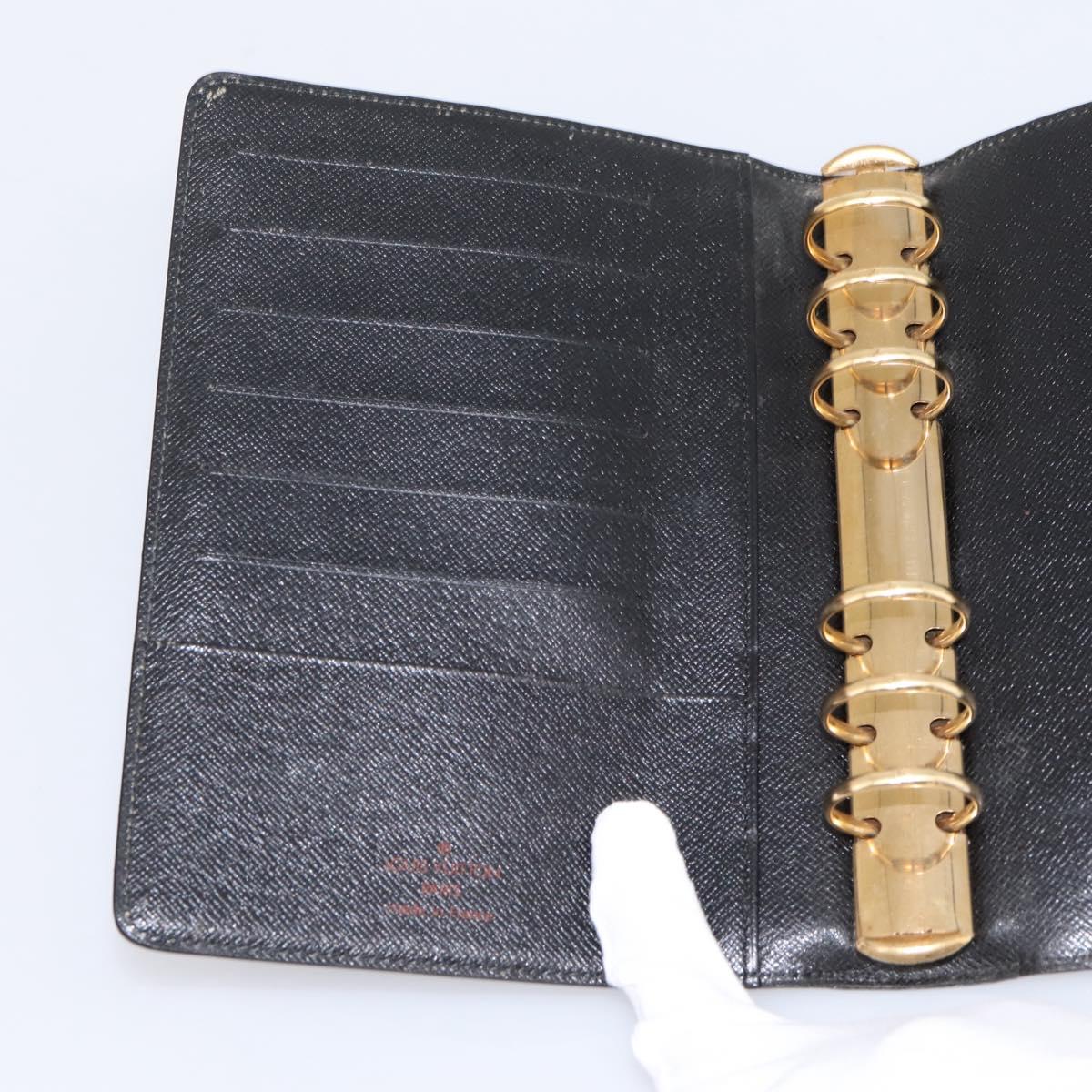 LOUIS VUITTON Epi Agenda MM Day Planner Cover Blue R20055 LV Auth 203811