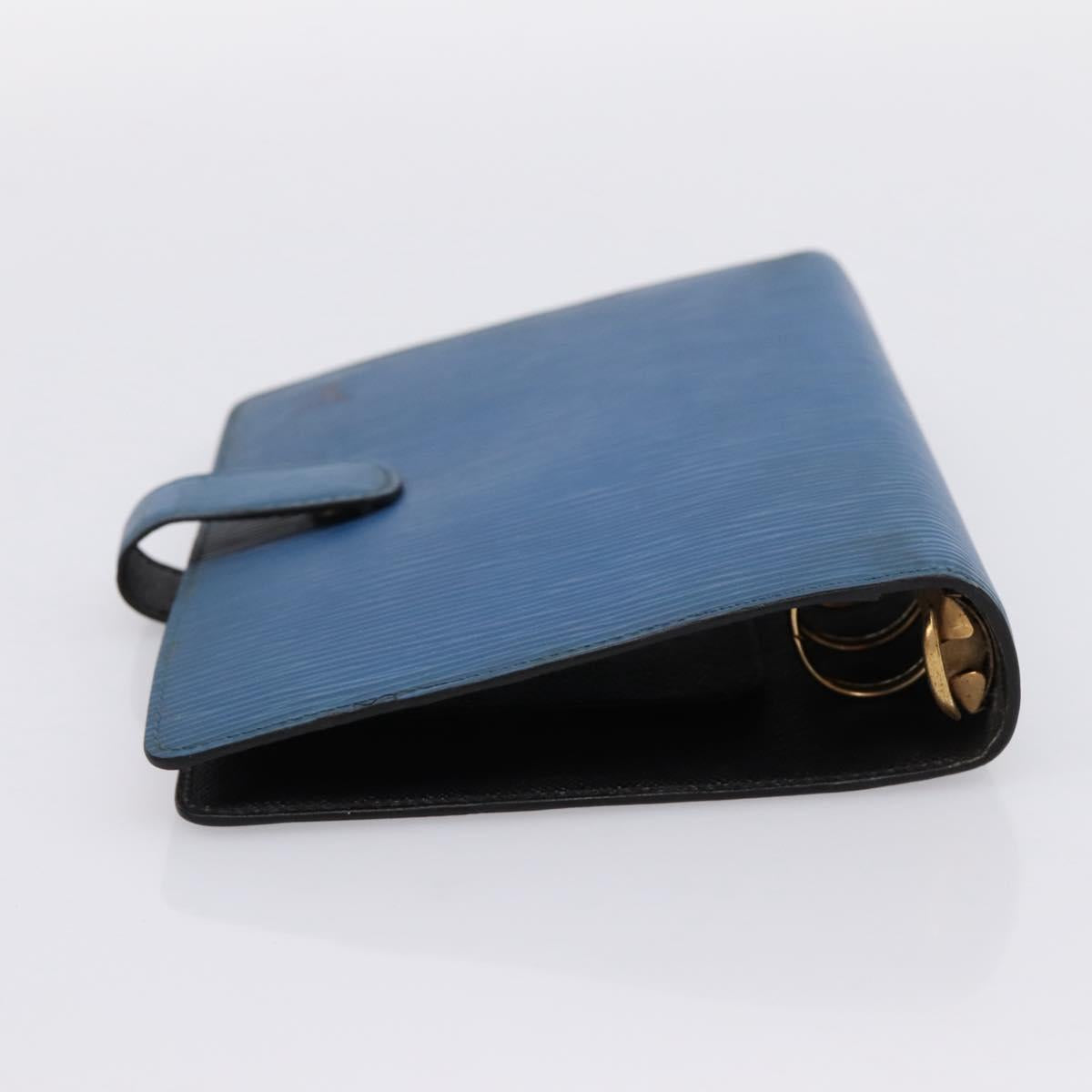 LOUIS VUITTON Epi Agenda MM Day Planner Cover Blue R20055 LV Auth 203811