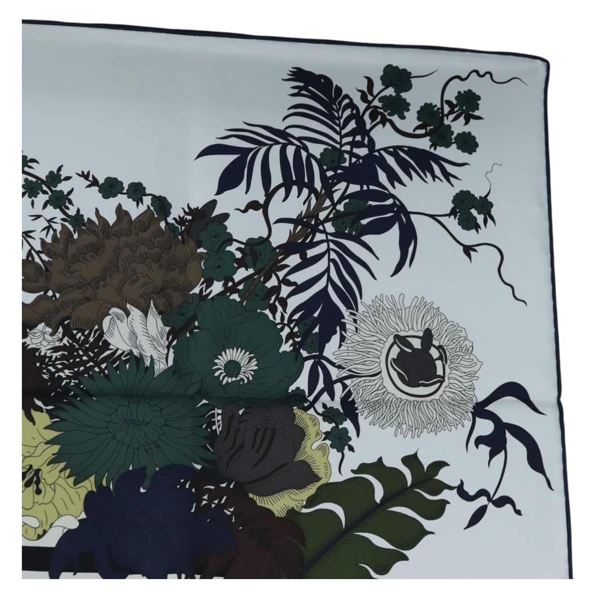 HERMES Carre 90 Scarf Silk Green Auth 203817M